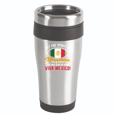 Mexico Flag Mexican Independence Day Meaningful Gift 16oz Travel Tumbler