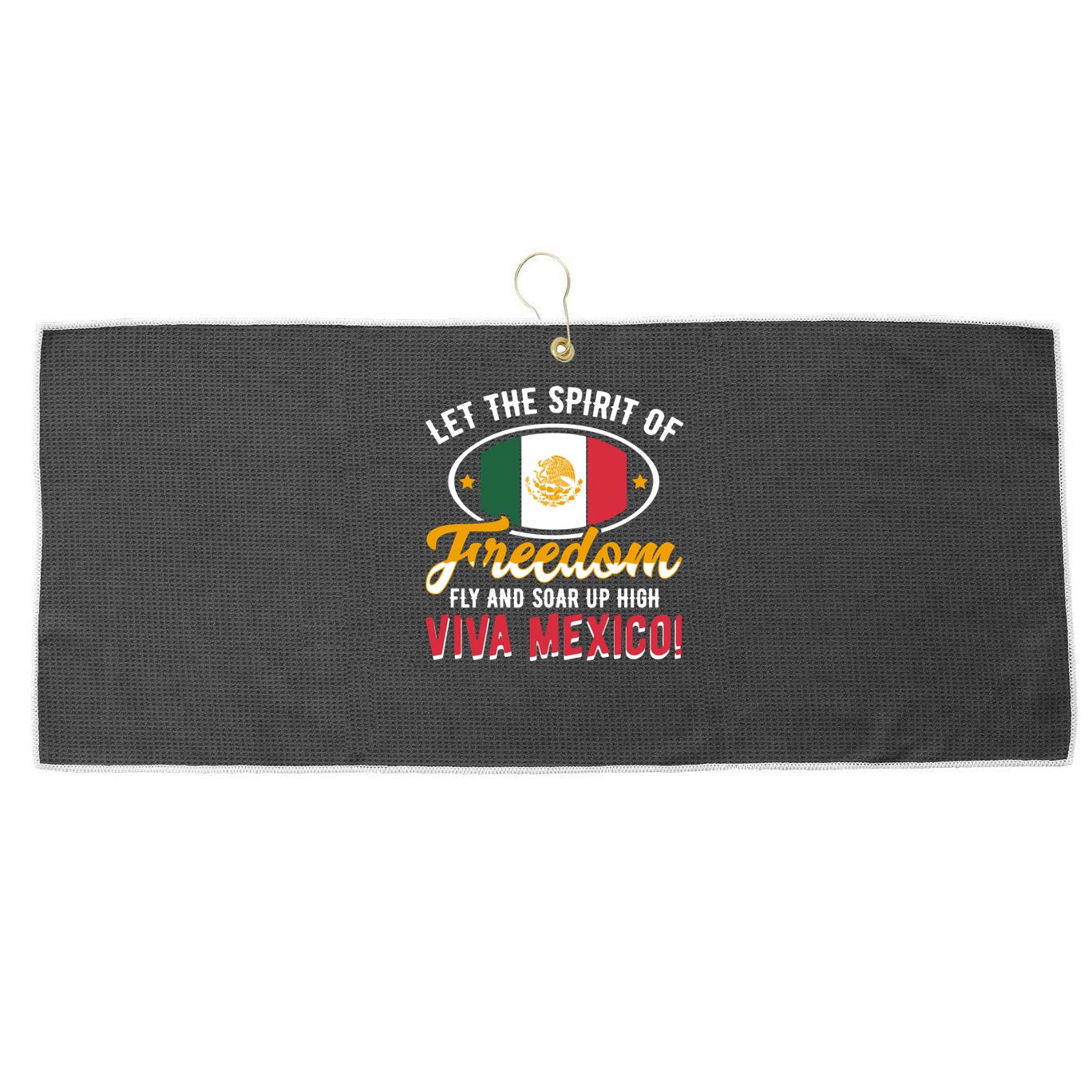 Mexico Flag Mexican Independence Day Meaningful Gift Large Microfiber Waffle Golf Towel