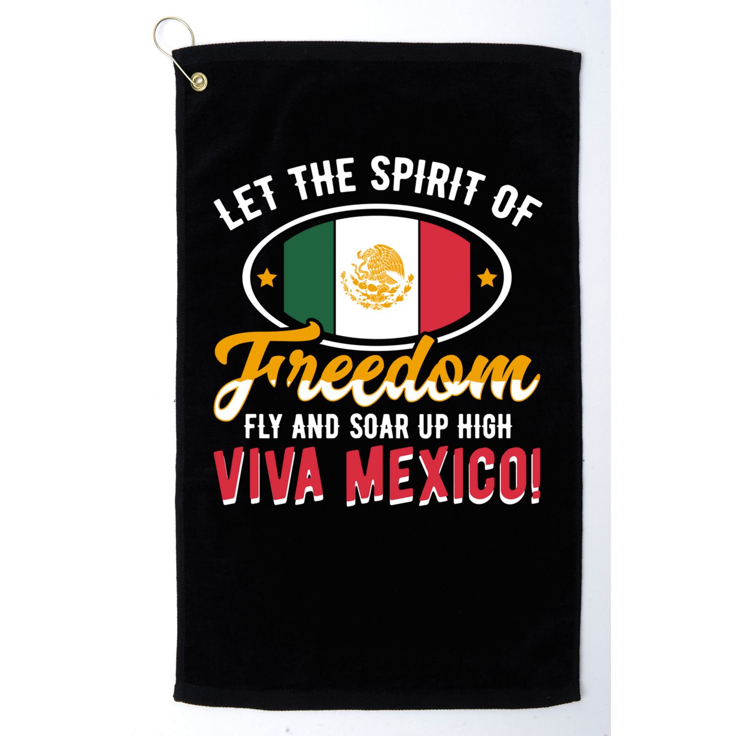 Mexico Flag Mexican Independence Day Meaningful Gift Golf Towel