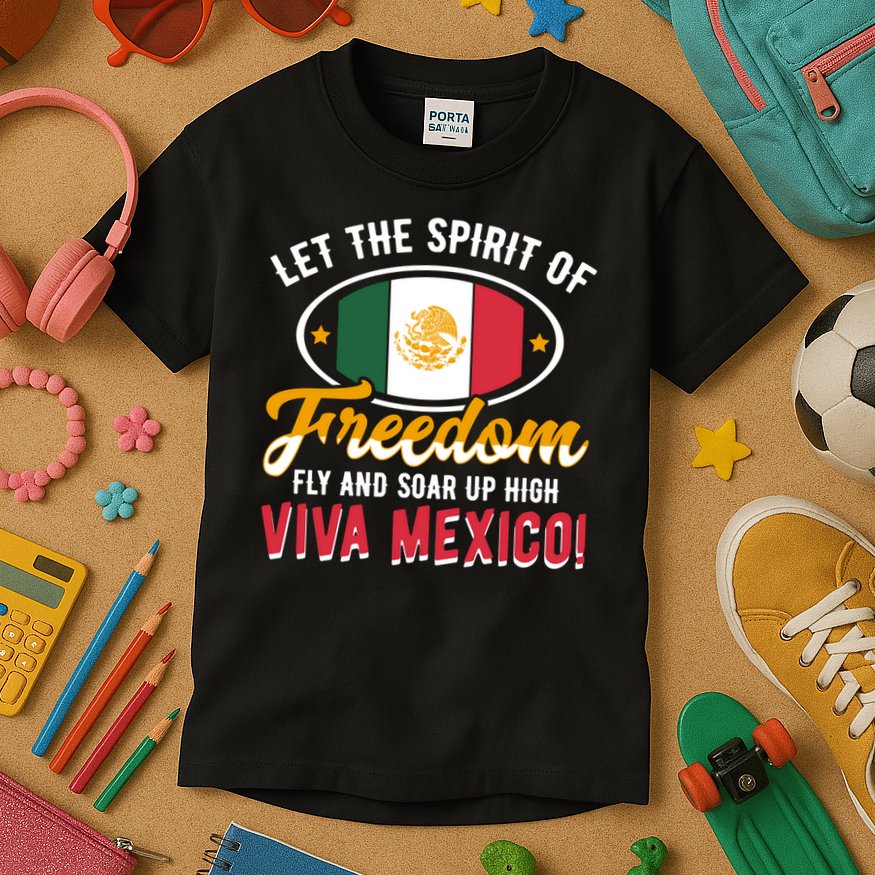 Mexico Flag Mexican Independence Day Meaningful Gift Kids T-Shirt