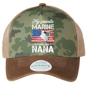 My Favorite Marine Calls Me Nana Legacy Tie Dye Trucker Hat