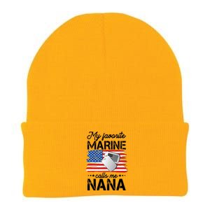 My Favorite Marine Calls Me Nana Knit Cap Winter Beanie