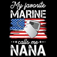 My Favorite Marine Calls Me Nana USA-Made Doggie Bandana