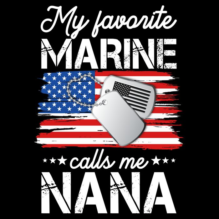 My Favorite Marine Calls Me Nana USA-Made Doggie Bandana
