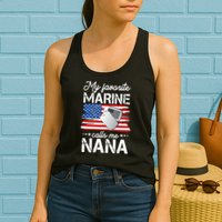 My Favorite Marine Calls Me Nana Womens Tank Top