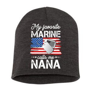 My Favorite Marine Calls Me Nana Short Acrylic Beanie