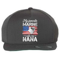 My Favorite Marine Calls Me Nana Wool Snapback Cap