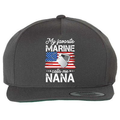 My Favorite Marine Calls Me Nana Wool Snapback Cap