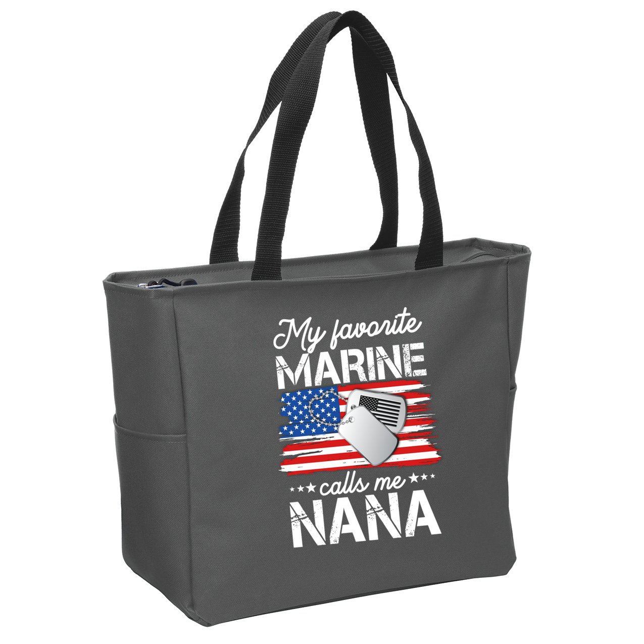 My Favorite Marine Calls Me Nana Zip Tote Bag