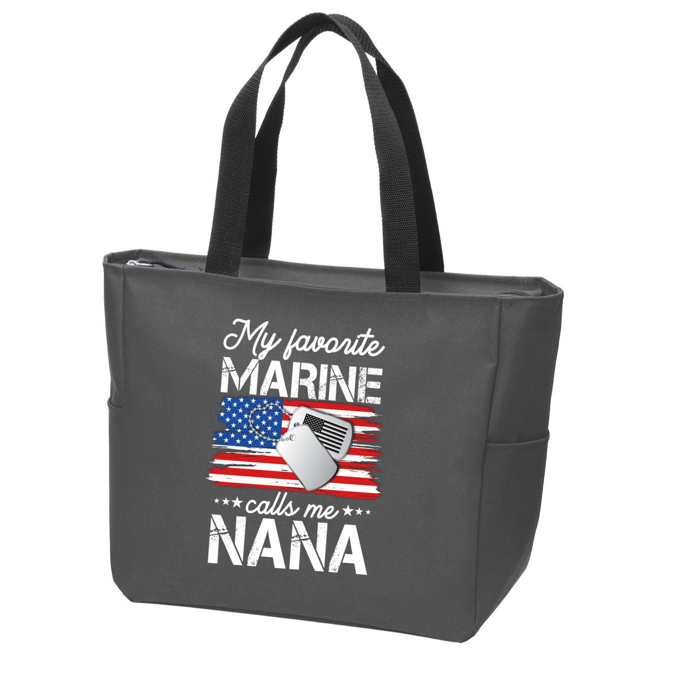 My Favorite Marine Calls Me Nana Zip Tote Bag
