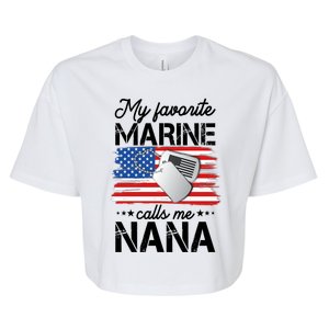 My Favorite Marine Calls Me Nana Bella+Canvas Jersey Crop Tee