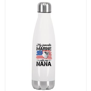 My Favorite Marine Calls Me Nana Stainless Steel Insulated Water Bottle