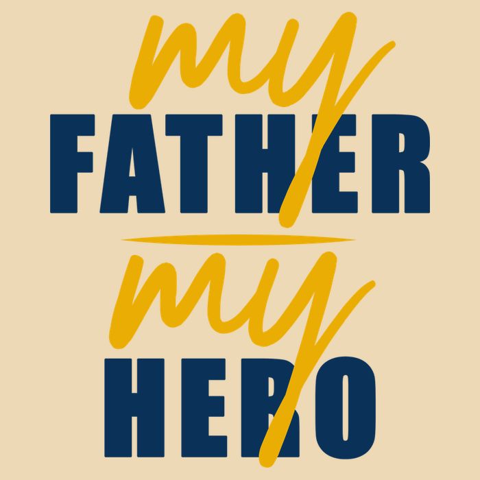 My Father My Hero Cute Dad Gift Drawstring Bag