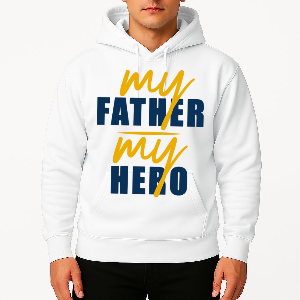 My Father My Hero Cute Dad Gift Hoodie
