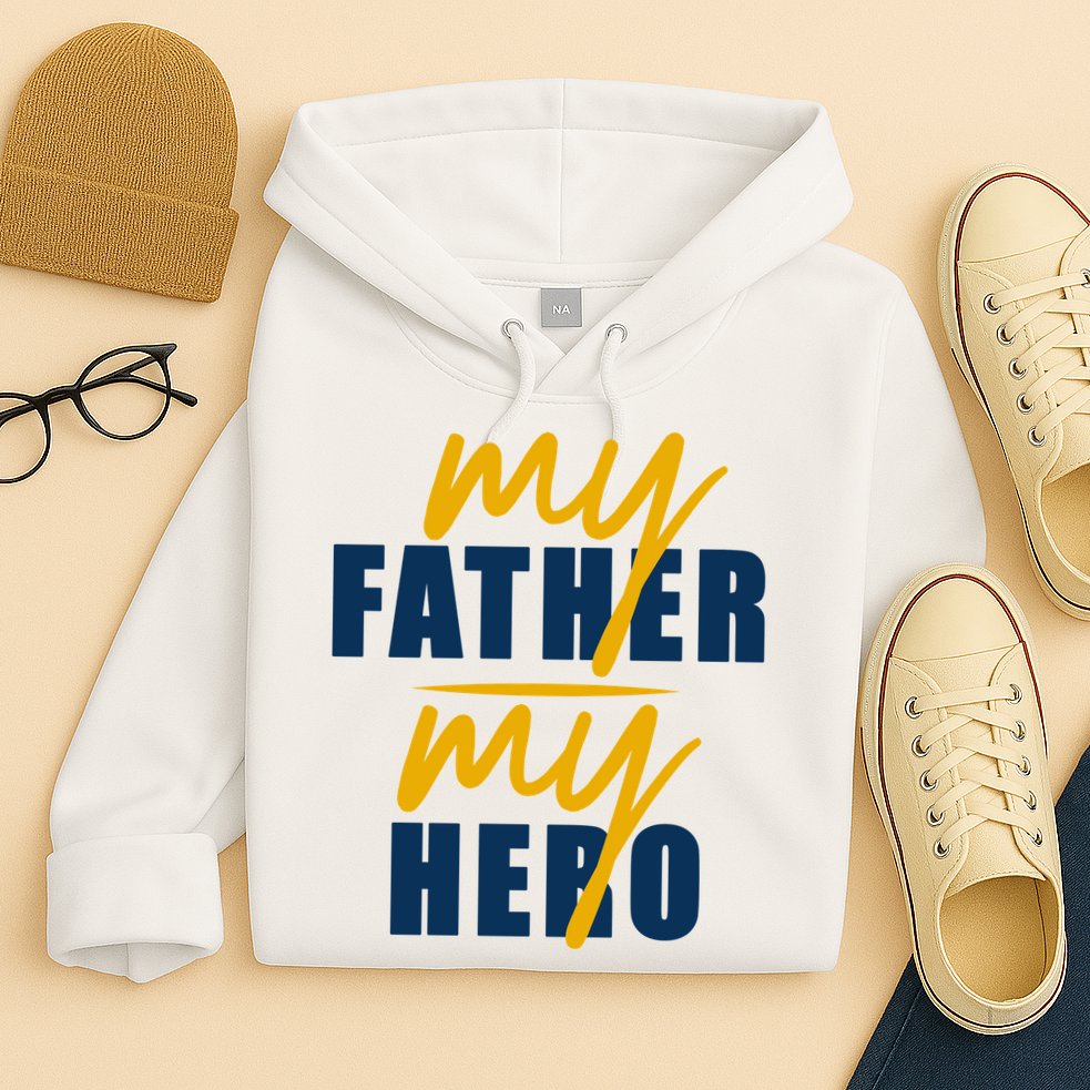 My Father My Hero Cute Dad Gift Hoodie