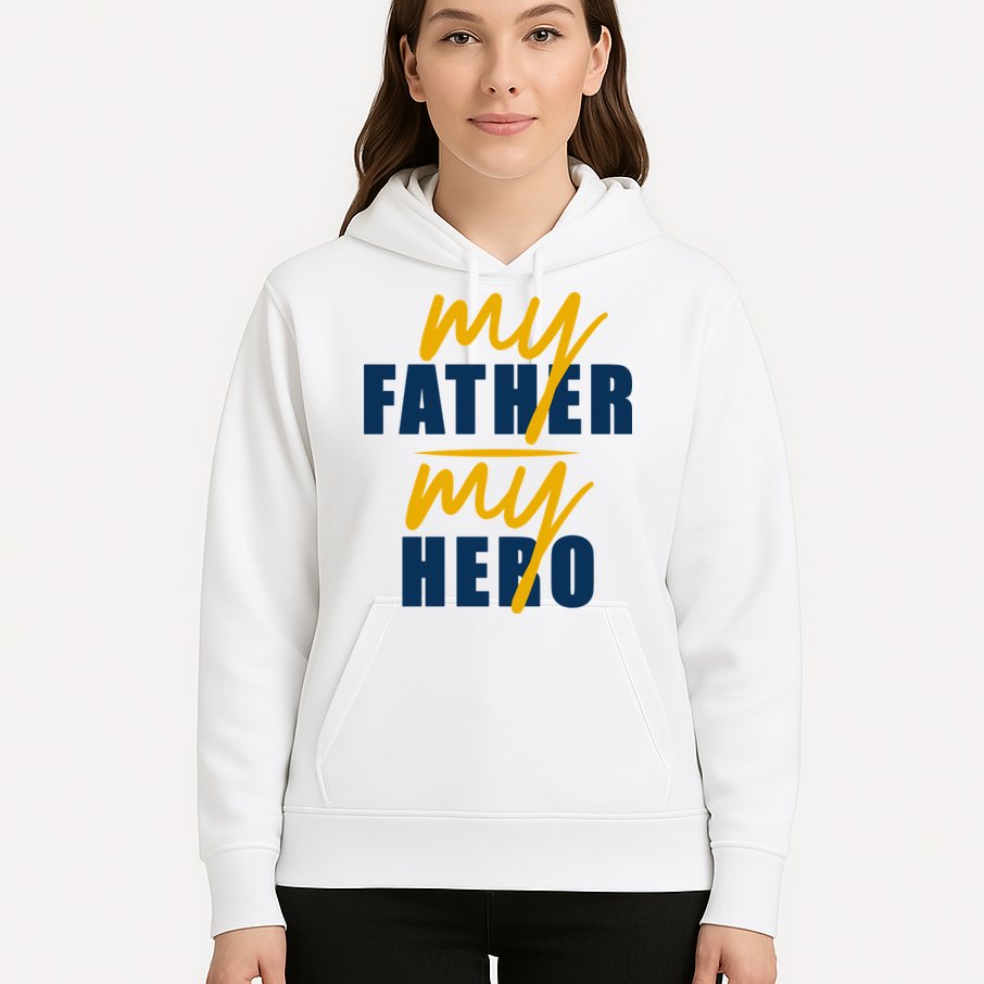 My Father My Hero Cute Dad Gift Hoodie