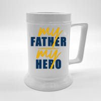 My Father My Hero Cute Dad Gift Beer Stein