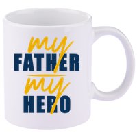 My Father My Hero Cute Dad Gift 11oz C Handle Ceramic Mug