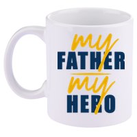 My Father My Hero Cute Dad Gift 11oz C Handle Ceramic Mug