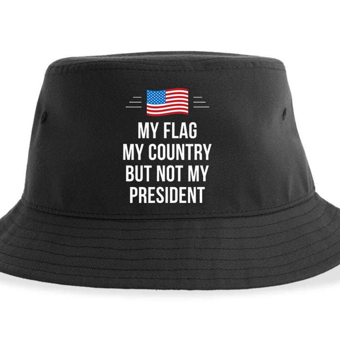 My Flag My Country But Not My President Sustainable Bucket Hat