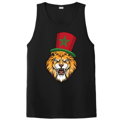 Morocco Flag Moroccan Soccer Supporter PosiCharge Competitor Tank