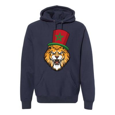 Morocco Flag Moroccan Soccer Supporter Premium Hoodie