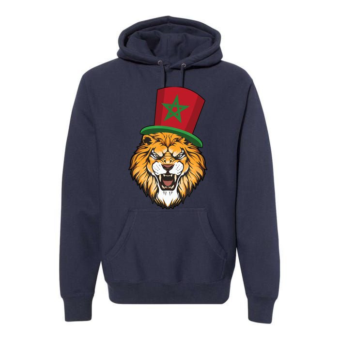 Morocco Flag Moroccan Soccer Supporter Premium Hoodie