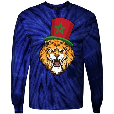 Morocco Flag Moroccan Soccer Supporter Tie-Dye Long Sleeve Shirt