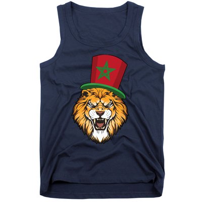 Morocco Flag Moroccan Soccer Supporter Tank Top