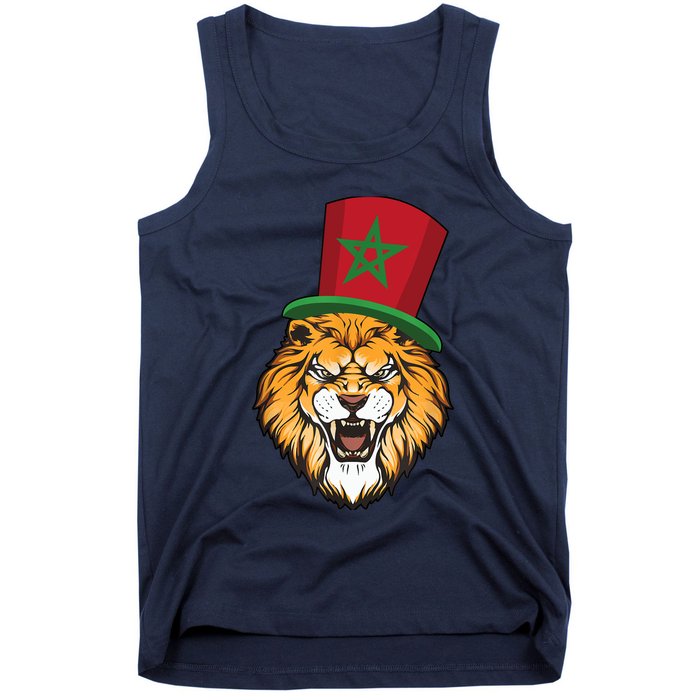 Morocco Flag Moroccan Soccer Supporter Tank Top