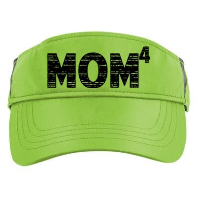 Mom4, Four, Mother's Day, Best Mom, Mother of 4 Adult Drive Performance Visor