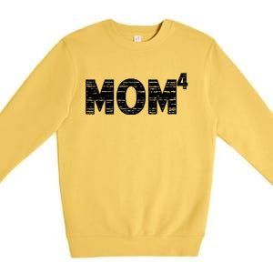 Mom4, Four, Mother's Day, Best Mom, Mother of 4 Premium Crewneck Sweatshirt