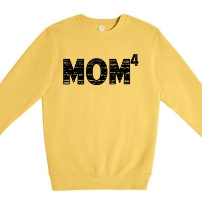 Mom4, Four, Mother's Day, Best Mom, Mother of 4 Premium Crewneck Sweatshirt