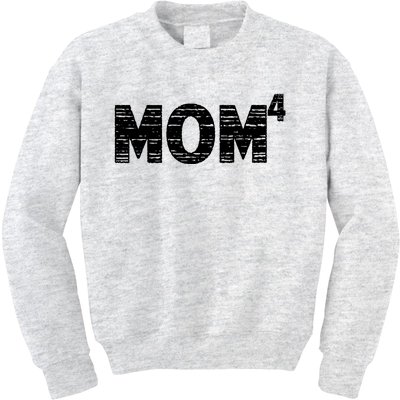 Mom4, Four, Mother's Day, Best Mom, Mother of 4 Kids Sweatshirt