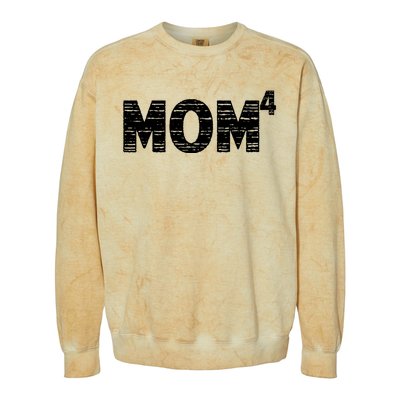 Mom4, Four, Mother's Day, Best Mom, Mother of 4 Colorblast Crewneck Sweatshirt