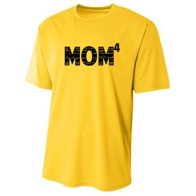 Mom4, Four, Mother's Day, Best Mom, Mother of 4 Youth Performance Sprint T-Shirt