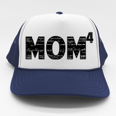 Mom4, Four, Mother's Day, Best Mom, Mother of 4 Trucker Hat