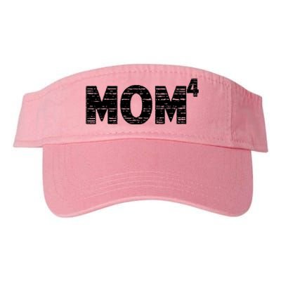 Mom4, Four, Mother's Day, Best Mom, Mother of 4 Valucap Bio-Washed Visor