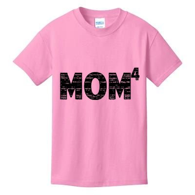 Mom4, Four, Mother's Day, Best Mom, Mother of 4 Kids T-Shirt