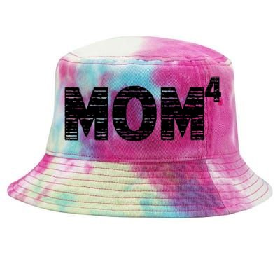 Mom4, Four, Mother's Day, Best Mom, Mother of 4 Tie-Dyed Bucket Hat