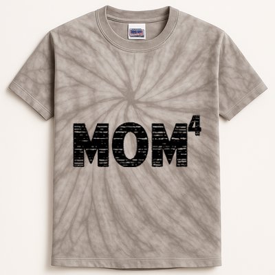 Mom4, Four, Mother's Day, Best Mom, Mother of 4 Kids Tie-Dye T-Shirt