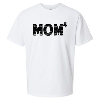 Mom4, Four, Mother's Day, Best Mom, Mother of 4 Sueded Cloud Jersey T-Shirt