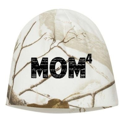 Mom4, Four, Mother's Day, Best Mom, Mother of 4 Kati - Camo Knit Beanie