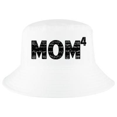 Mom4, Four, Mother's Day, Best Mom, Mother of 4 Cool Comfort Performance Bucket Hat