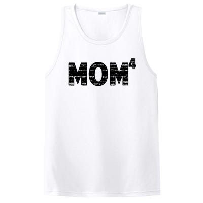 Mom4, Four, Mother's Day, Best Mom, Mother of 4 PosiCharge Competitor Tank