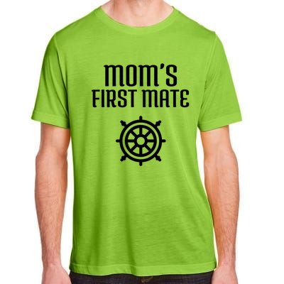 Mom's First Mate Boating Boat Sailor Boat Sailing Captain Gift Adult ChromaSoft Performance T-Shirt