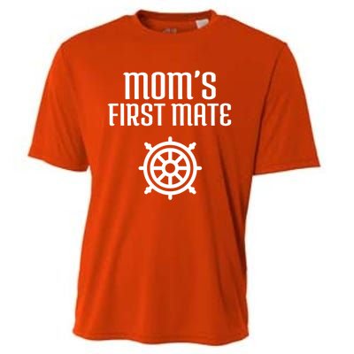 Mom's First Mate Boating Boat Sailor Boat Sailing Captain Gift Cooling Performance Crew T-Shirt