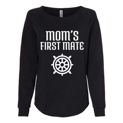 Mom's First Mate Boating Boat Sailor Boat Sailing Captain Gift Womens California Wash Sweatshirt