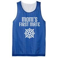 Mom's First Mate Boating Boat Sailor Boat Sailing Captain Gift Mesh Reversible Basketball Jersey Tank