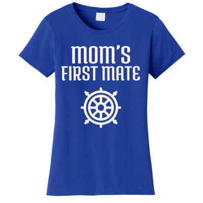 Mom's First Mate Boating Boat Sailor Boat Sailing Captain Gift Women's T-Shirt